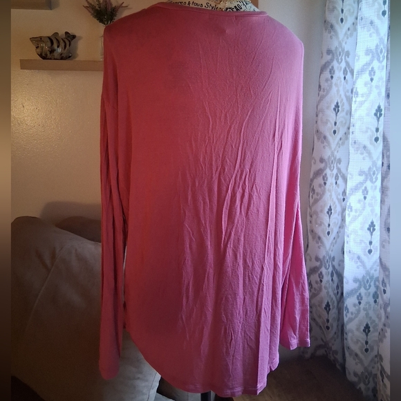 PINK Victoria's Secret Long Sleeve Cut Out Blouse - Picture 6 of 7
